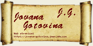 Jovana Gotovina vizit kartica